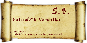 Spissák Veronika névjegykártya